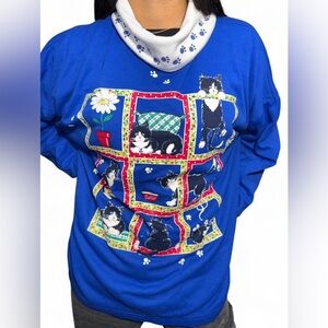 Holiday Time Cat Lover crew neck sweater